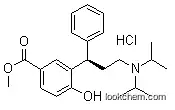 Molecular Structure of 214600-45-0 (3-[(1R)-3-[Bis(1-methylethyl)amino]-1-phenylpropyl]-4-hydroxybenzoic acid methyl ester hydrochloride)
